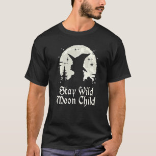 T-shirt Witchcraft Wiccan Witch Rester Wild Moon Enfant