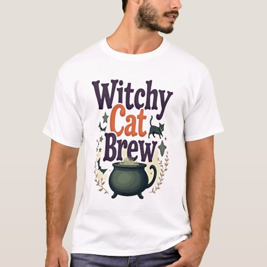T-shirt Witchy Cat Brew (Devant)