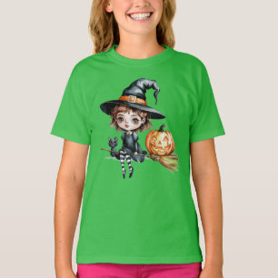 T-shirt Witchy Halloween Magic Trick ou Treat Kids