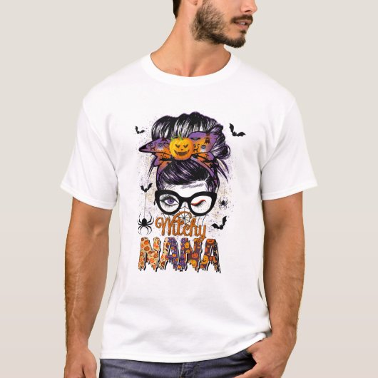 T-shirt Witchy Nana Messy Bun (Devant)