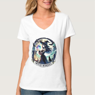 T-shirt "Witchy Wonders" Halloween Crystal Ball Shirt