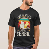 T-shirt with a Gerbil Racing Rat Gerbil (Devant)
