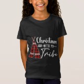 T-Shirt With Christmas My Tribe Buffalo Plaid Matching Fam (Devant)
