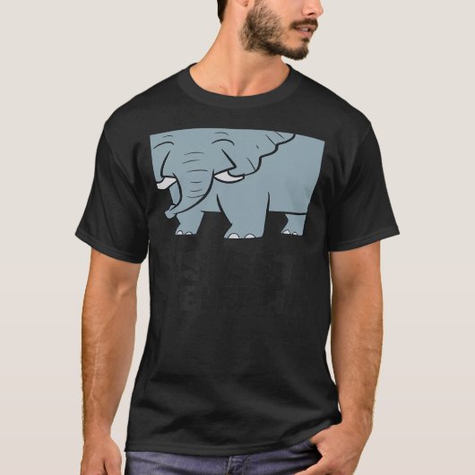 T-shirt With Elephants Cute African Elephant (Devant)