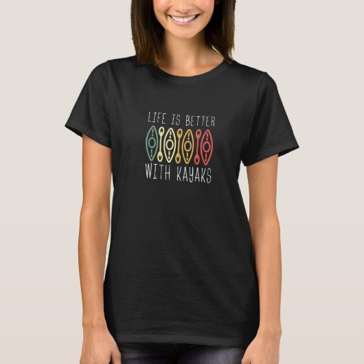T-shirt with kayaks kayaking and Kayaker  6 (Devant)