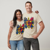 T-SHIRT with two Boomers (little dogs) and text (Unisexe)