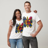 T-SHIRT with two Boomers (little dogs) and text (Unisexe)