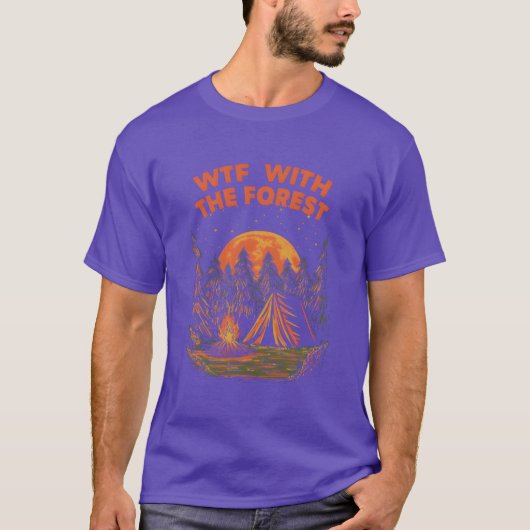 T-shirt Withhe Forest Camping Wildlife Camper Outr Na vint (Devant)