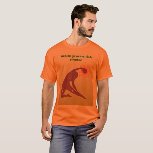 T-shirt Without Geometry, Life Is Pointless – Math Pun wit (Devant entier)