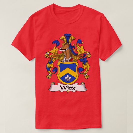 T-shirt Witte Coat of Arms Family Crest  (Design devant)