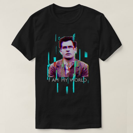 T-shirt Wittgenstein Je suis mon monde (Design devant)