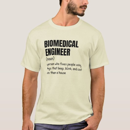 T-shirt Witty Biomedical Engineer Définition Tee (Devant)