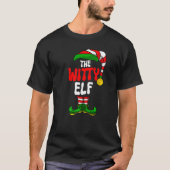 T-shirt Witty Elf Pajama Groupe de jumelage Noël (Devant)