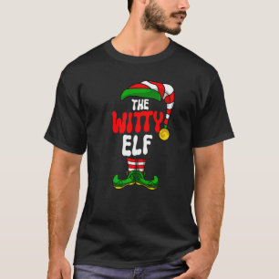 T-shirt Witty Elf Pajama Groupe de jumelage Noël