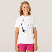 T-shirt Witty Labrador Grin, Tête-Down (Devant entier)
