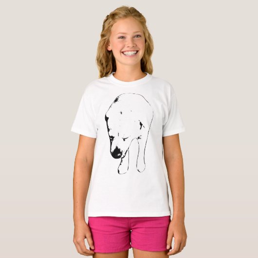 T-shirt Witty Labrador Grin, Tête-Down (Devant entier)