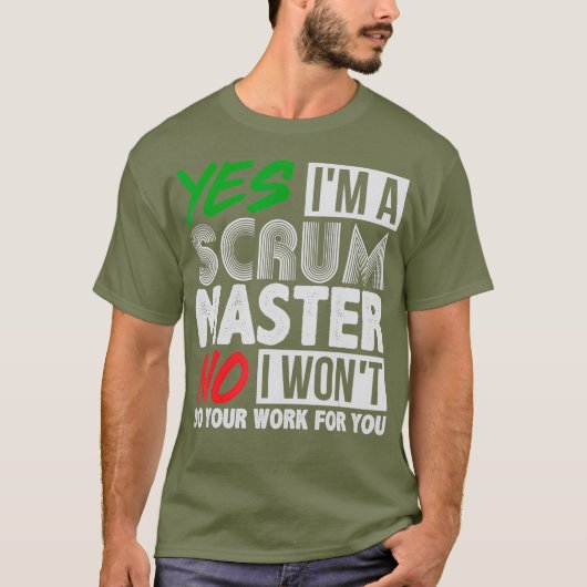 T-shirt Witty Scrum Master Agile Project Management Don (Devant)
