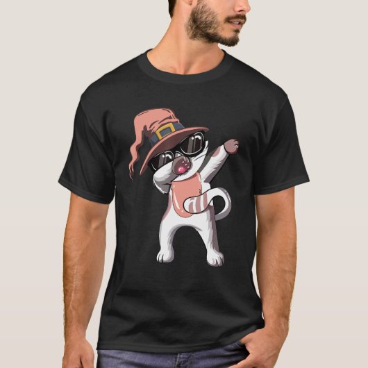 T-shirt wizard Cat Dabbing (Devant)