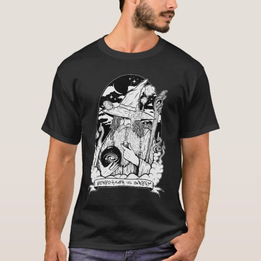 T-shirt Wizard - Knowledge is Power (Devant)