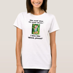 T-shirt WIZARD OF OZ DOROTHY ET SON CHAUSSURES JOKE tee