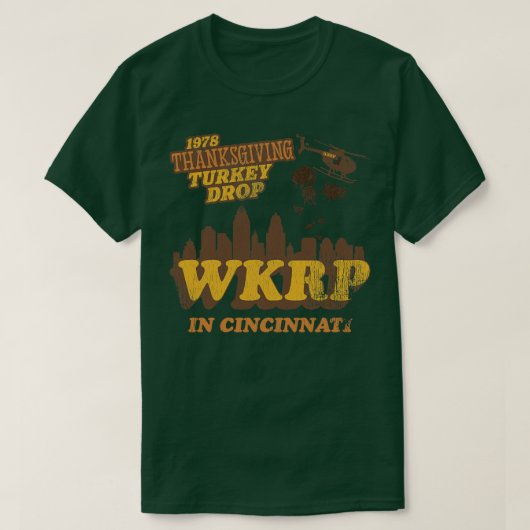 T-shirt WKRP à Cincinnati 1978 Thanksgiving Turquie Drop (Design devant)