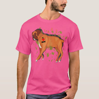 T-shirt Wo Boxer Chien Qui Dit Avec Tatouage J'Aime Maman