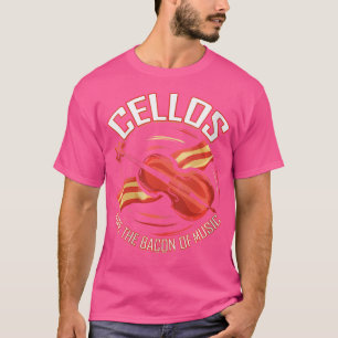 T-shirt Wo Cello Bacon De L'Orchestre Musicien Violoncelli