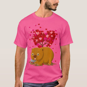 T-shirt Wo Drôle Amoureux des animaux Wombat Wombat Valent
