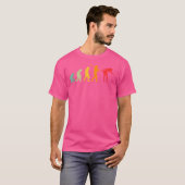 T-shirt Wo Funny Billiard Pool Evolution pour billard (Devant entier)