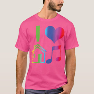 T-shirt Wo J'adore La Maison Musique Arc-en-ciel Trap Musi