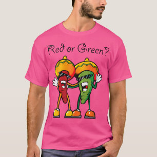 T-shirt Wo Mignons Piments Rouges ou Verts de Dessin Animé