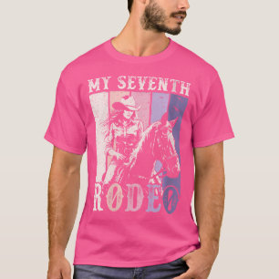 T-shirt Wo Mon Septième Rodéo 7 Ancienne Fille Cowgirl 7Th