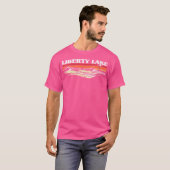 T-shirt Wo Pêche Bateau Camping Lac Vacation Liberty L (Devant entier)