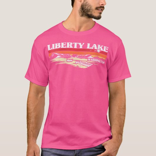 T-shirt Wo Pêche Bateau Camping Lac Vacation Liberty L (Devant)