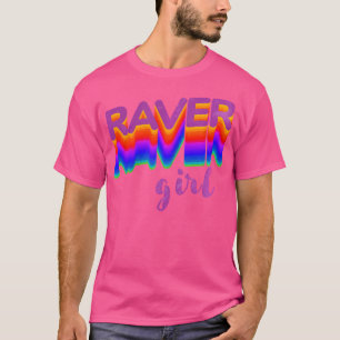 T-shirt Wo Raver Girl Colorée Pour House Rave Edm Festival