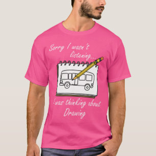 T-shirt Wo Réfléchir au dessin illustrateur esquissant