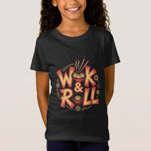 T-Shirt Wok & Roll Dim Sum Cuisine Asiatique Vintage Rétro