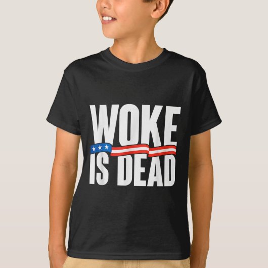 T-shirt Woke Est Mort Drôle Slogan Drôle Citation De Mème (Devant)