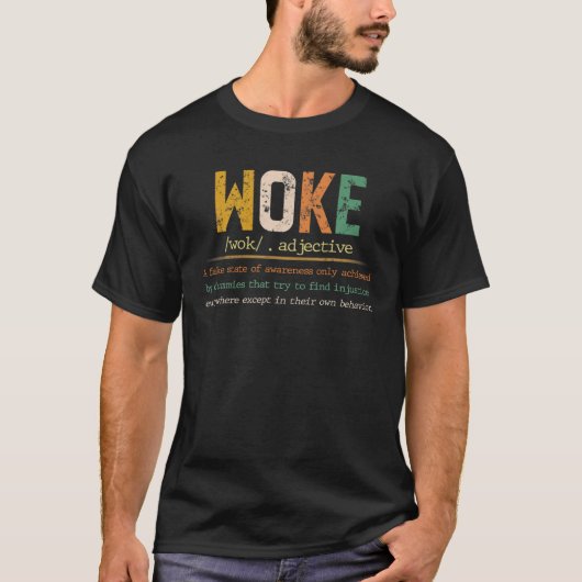 T-shirt WOKE Funny Définition Drôle Citation (Devant)