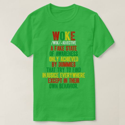 T-shirt Woke Signification 5 (Design devant)