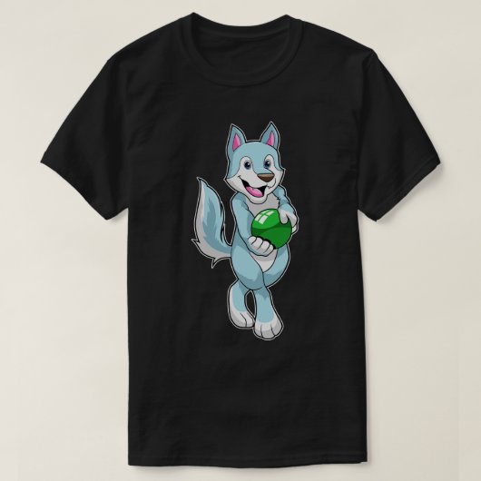 T-shirt Wolf à Bowling avec Bowling balle (Design devant)