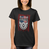 T-shirt Wolf American Flag Usa 4 juillet Hommes Femmes Wir (Devant)