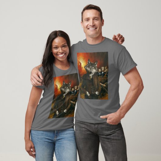 T-shirt Wolf and Three Little Pigs (Unisexe)