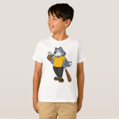T-shirt Wolf au baseball avec batte de baseball (Devant entier)