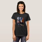 T-shirt Wolf avec aigle chauve drapeau américain Inde patr (Devant entier)