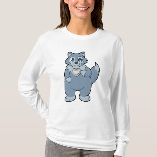 T-shirt Wolf avec la coupe de café (Devant)
