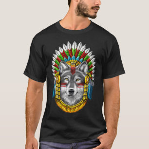 T-shirt Wolf Aztec