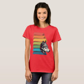 T-shirt Wolf Breaking Through Color Stripes – Bold Graphic (Devant entier)