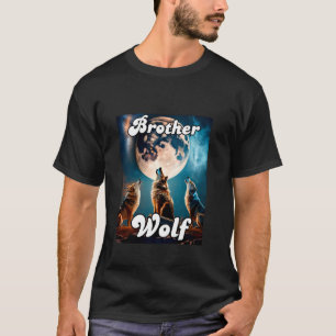 T-shirt Wolf Brother jumelage famille tribu Loups Lune enf