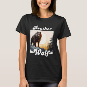 T-shirt Wolf Brother Matching Tribe Wolves Camping Pack Mo